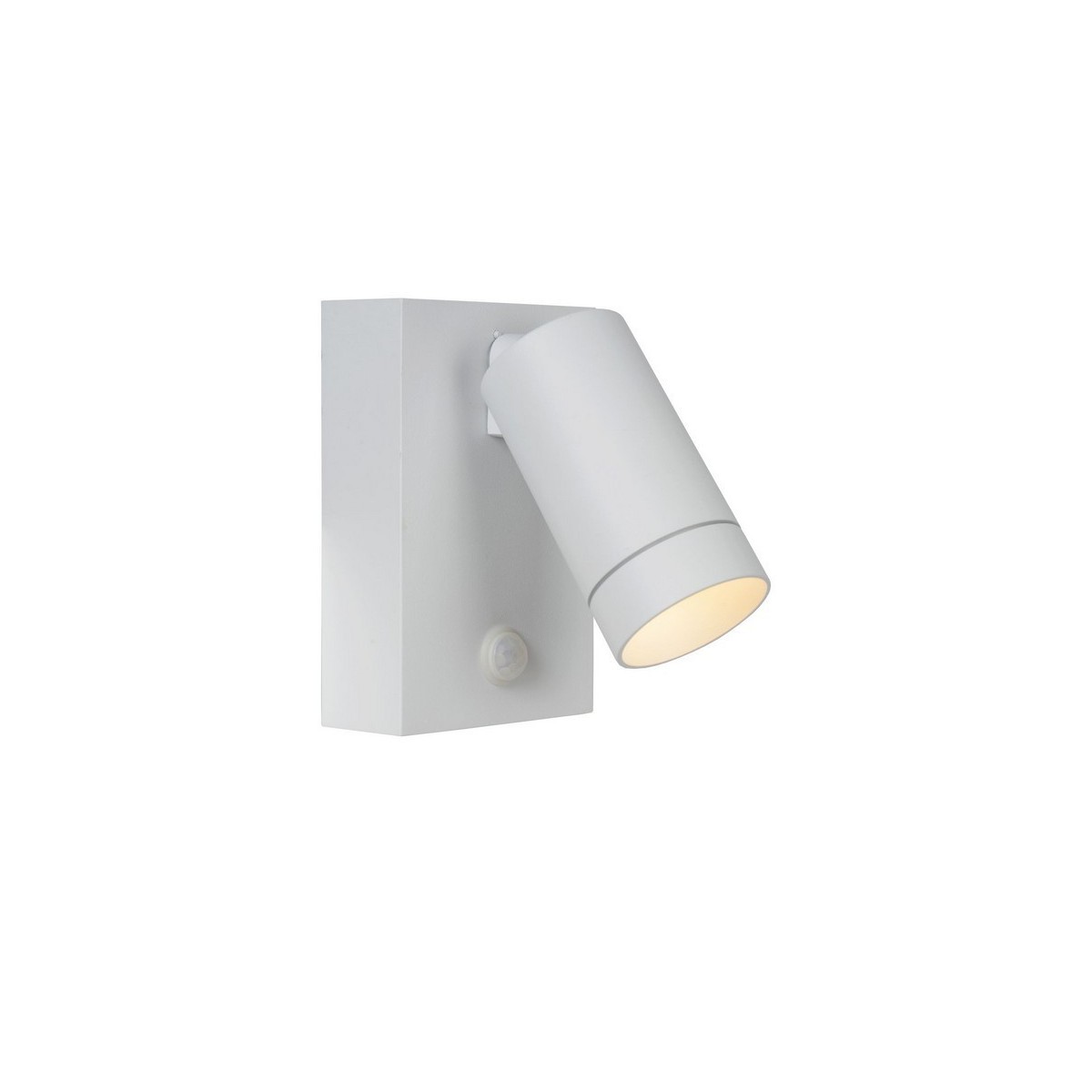 Lucide 09831/01/31 TAYLOR - Reflektor ścienny - Kinkiet do wewnątrz i na zewnątrz - 1xGU10 - IP54 - Czujnik ruchu - Biały