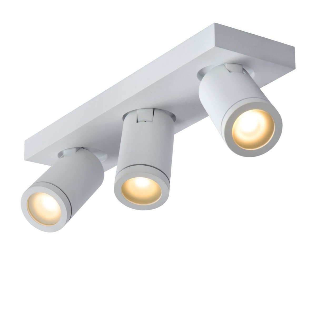 Lucide 09930/15/31 TAYLOR - Reflektor sufitowy do łazienki - LED Ściemnialny do ciepłego - GU10 - 3x5W 2200K-3000K - IP44 - B…
