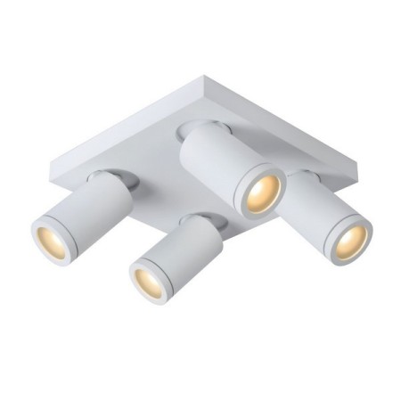 Lucide 09930/20/31 TAYLOR - Reflektor sufitowy do łazienki - LED Ściemnialny do ciepłego - GU10 - 4x5W 2200K-3000K - IP44 - B…
