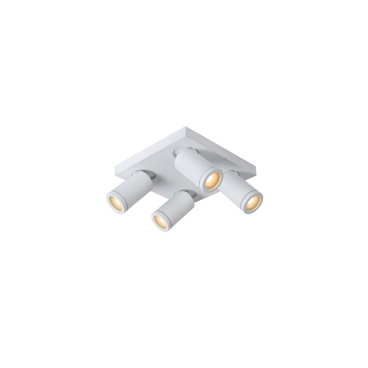 Lucide 09930/20/31 TAYLOR - Reflektor sufitowy do łazienki - LED Ściemnialny do ciepłego - GU10 - 4x5W 2200K-3000K - IP44 - B…