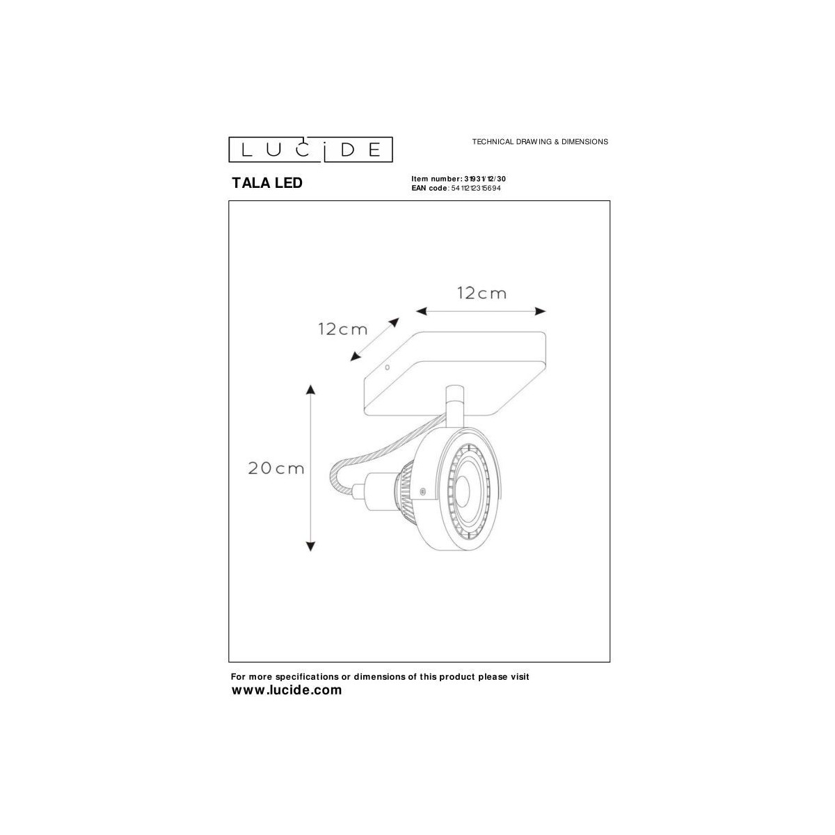 Lucide TALA LED 31931/12/30
