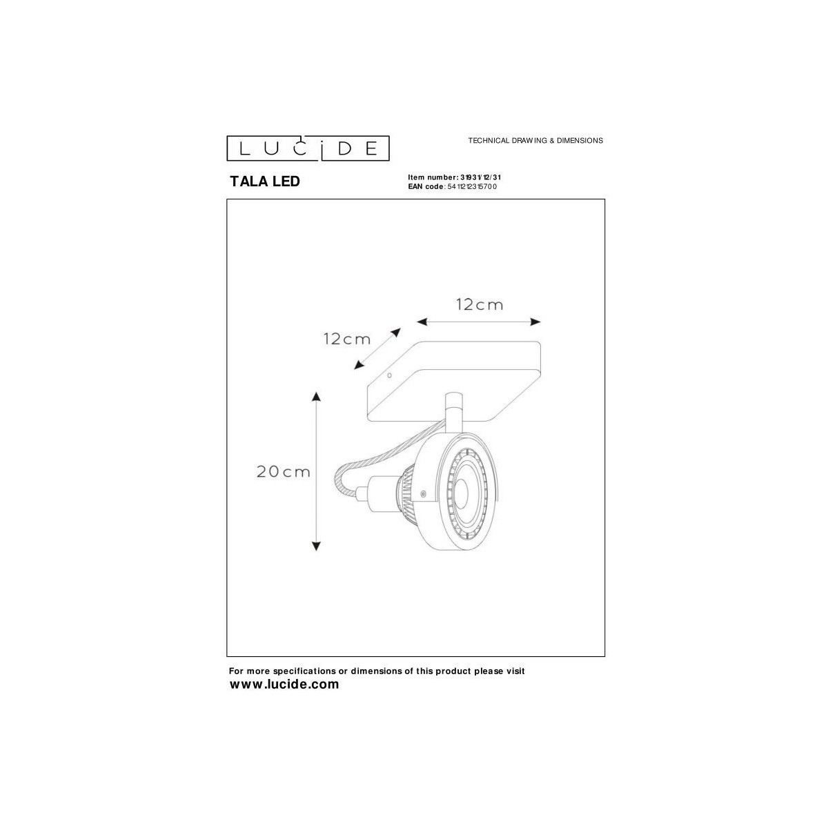 Lucide TALA LED 31931/12/31
