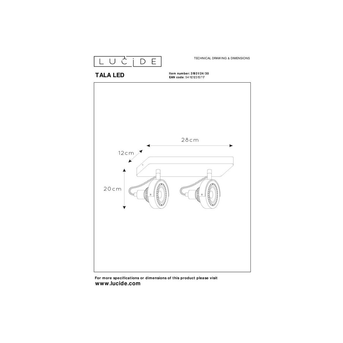 Lucide TALA LED 31931/24/30
