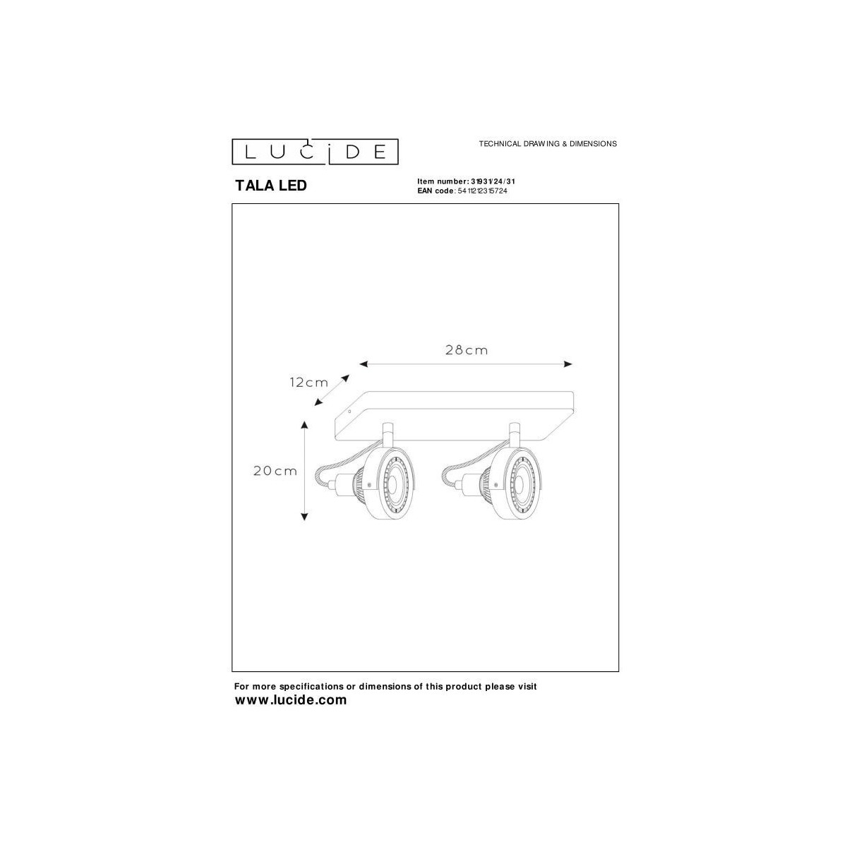 Lucide TALA LED 31931/24/31