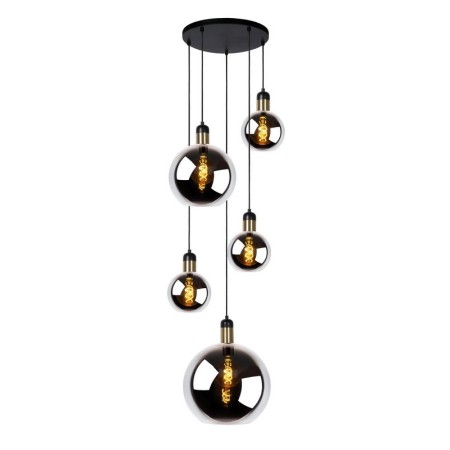 Lucide 34438/05/65 JULIUS - Lampa wisząca - 5xE27 - Szary dymny