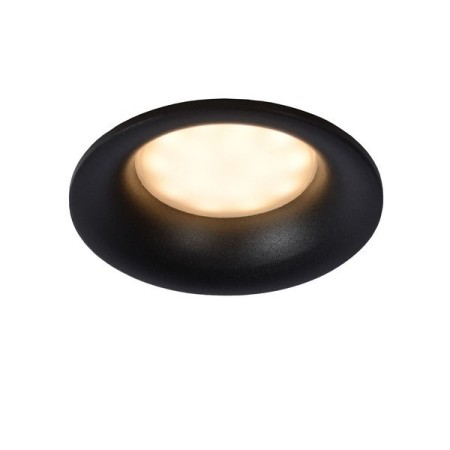 Lucide 09923/01/30 ZIVA - Reflektor wpuszczany łazienkowy - 8.4 cm - 1xGU10 - IP44 - Czarny
