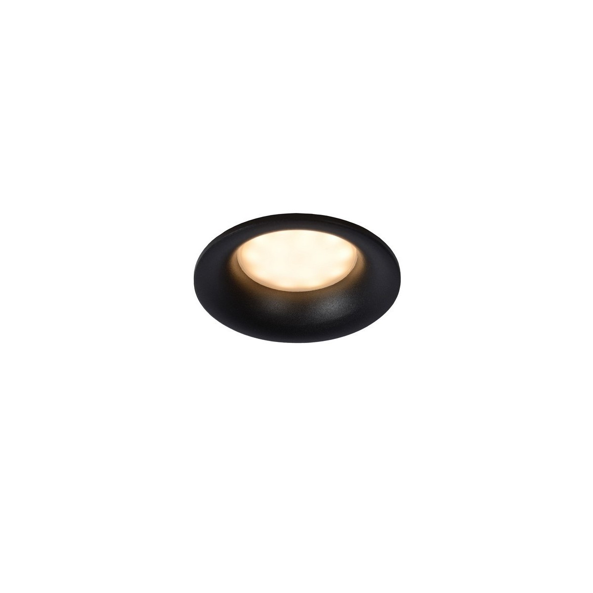 Lucide 09923/01/30 ZIVA - Reflektor wpuszczany łazienkowy - 8.4 cm - 1xGU10 - IP44 - Czarny