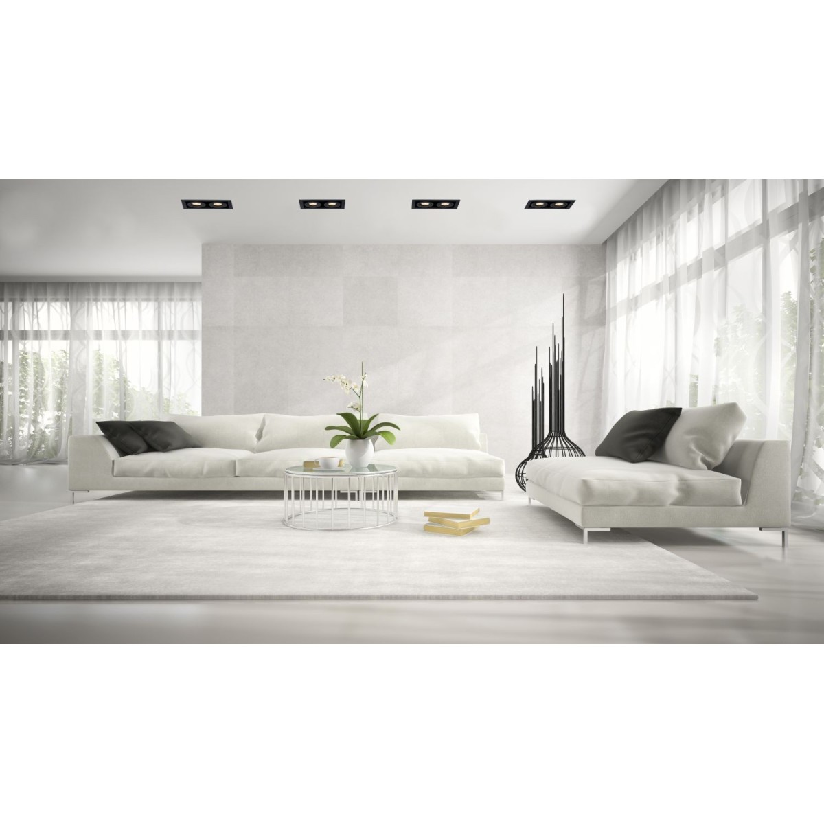 Lucide 09926/02/30 KOMIN - Oprawa wpuszczana - 2xGU10 - Czarny