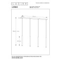 Lucide 74403/04/30 LORENZ - Lampa wisząca - LED ściemnialna - 4x4W 3000K - czarna