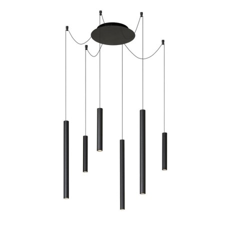 Lucide 74403/06/30 LORENZ - Lampa wisząca - 120 cm - Ściemniacz LED - 6x4W 3000K - Czarny