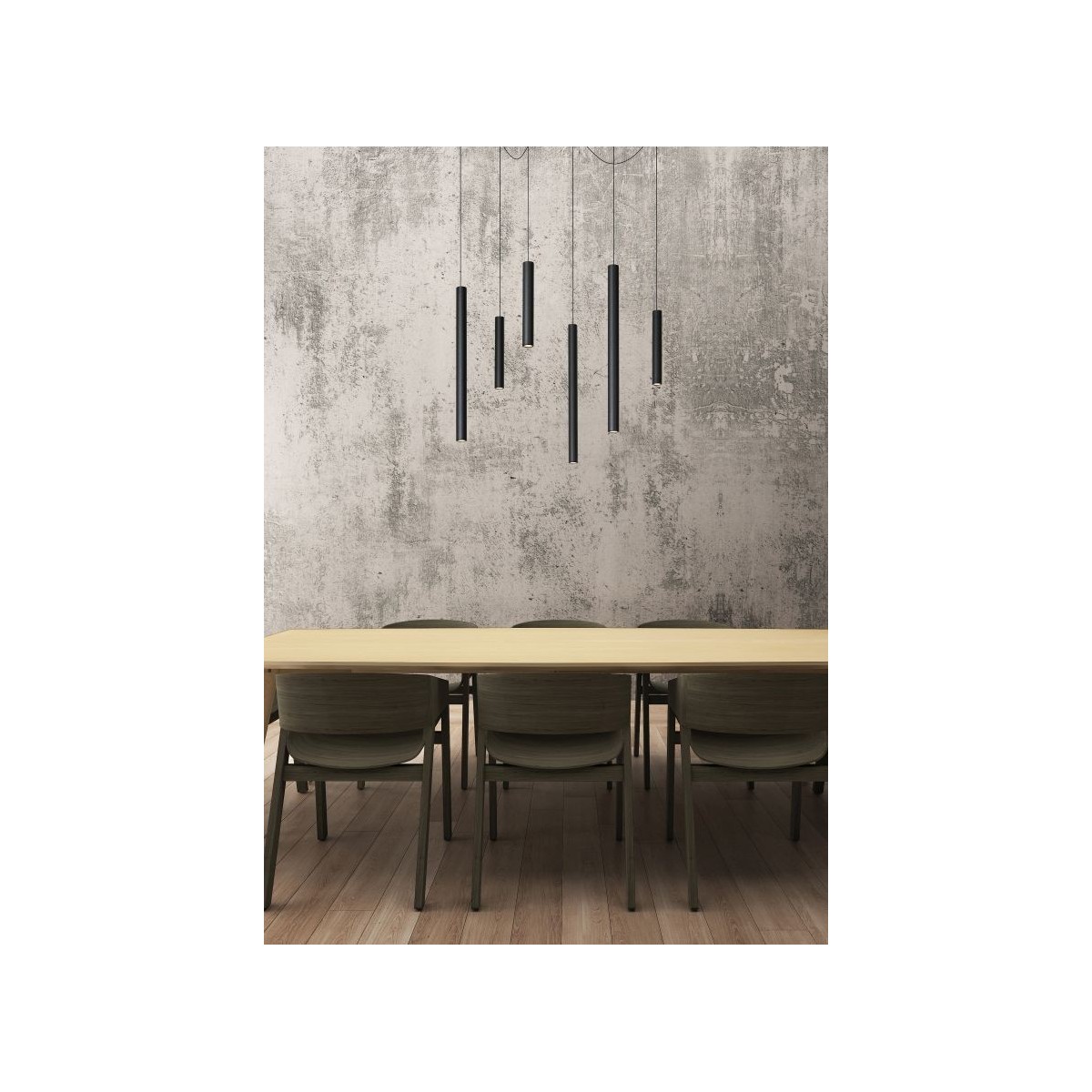 Lucide 74403/06/30 LORENZ - Lampa wisząca - 120 cm - Ściemniacz LED - 6x4W 3000K - Czarny