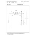 Lucide 74403/06/30 LORENZ - Lampa wisząca - 120 cm - Ściemniacz LED - 6x4W 3000K - Czarny