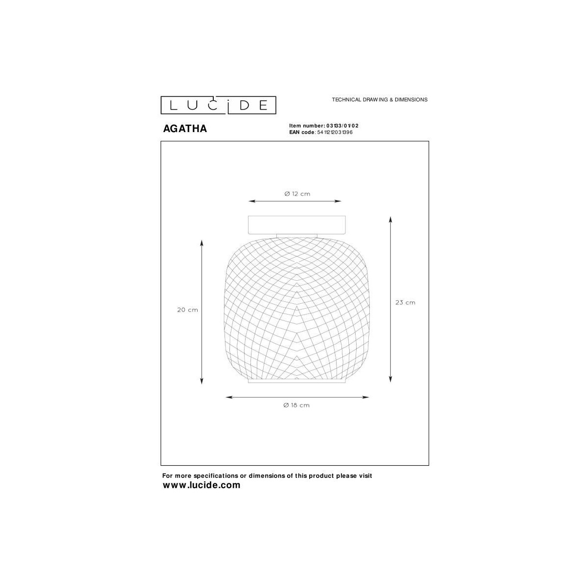 Lucide AGATHA 03133/01/02