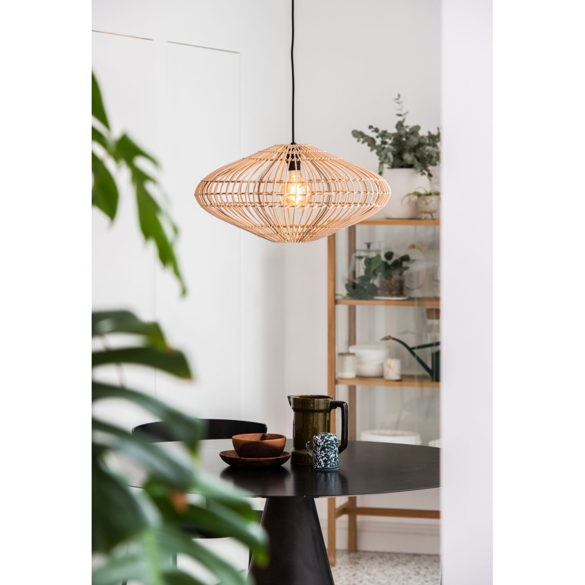 Lucide 03435/56/72 MAGALI - Lampa wisząca - 56 cm - 1xE27 - Naturalna