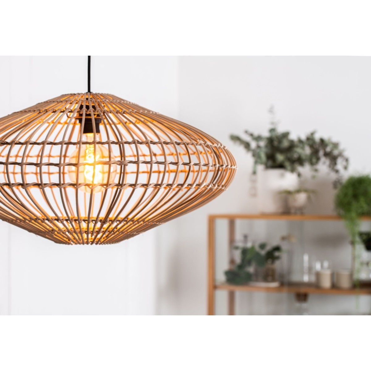 Lucide 03435/56/72 MAGALI - Lampa wisząca - 56 cm - 1xE27 - Naturalna