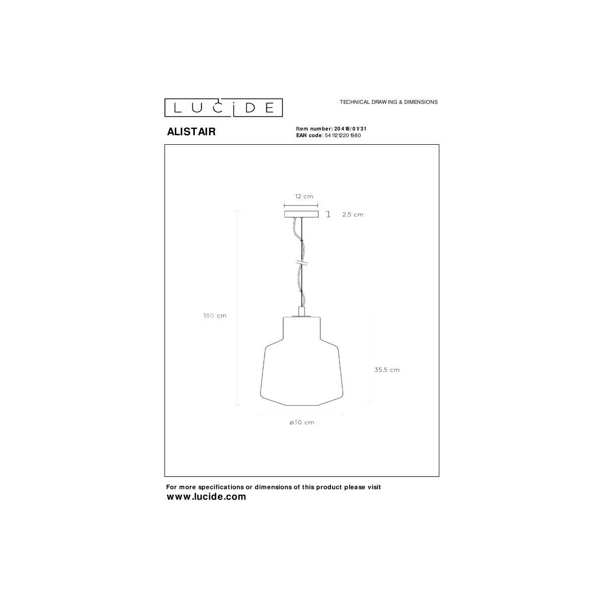Lucide ALISTAIR 20418/01/31
