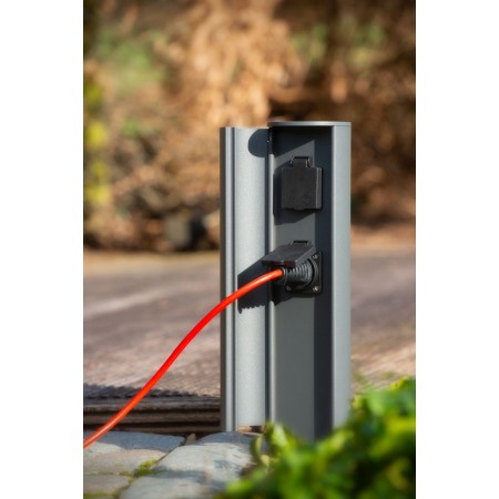 Lucide 27849/12/29 POWERPOINT - Kolumna gniazd zewnętrznych ? Gniazda z uziemieniem ? Typ F - standard EUR-RUS - 10 cm - IP44…