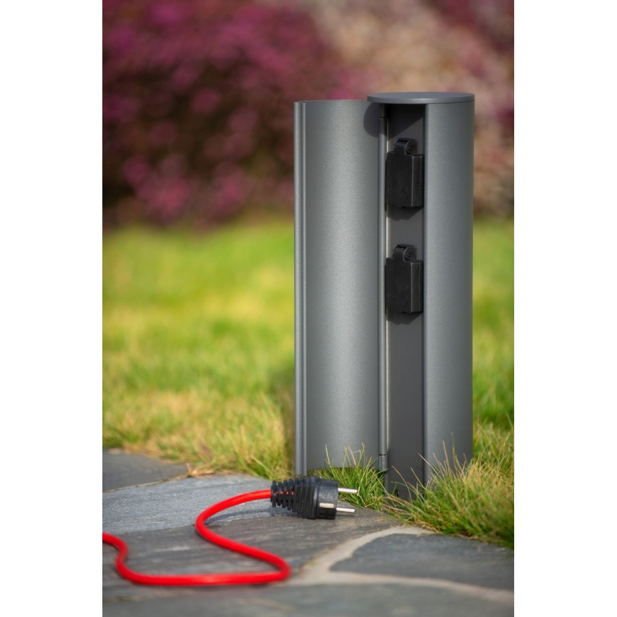 Lucide 27849/12/29 POWERPOINT - Kolumna gniazd zewnętrznych ? Gniazda z uziemieniem ? Typ F - standard EUR-RUS - 10 cm - IP44…