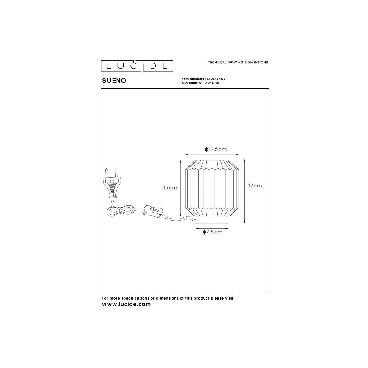Lucide 45595/01/66 SUENO - Lampa stołowa - 13 cm - 1xE14 - Różowa