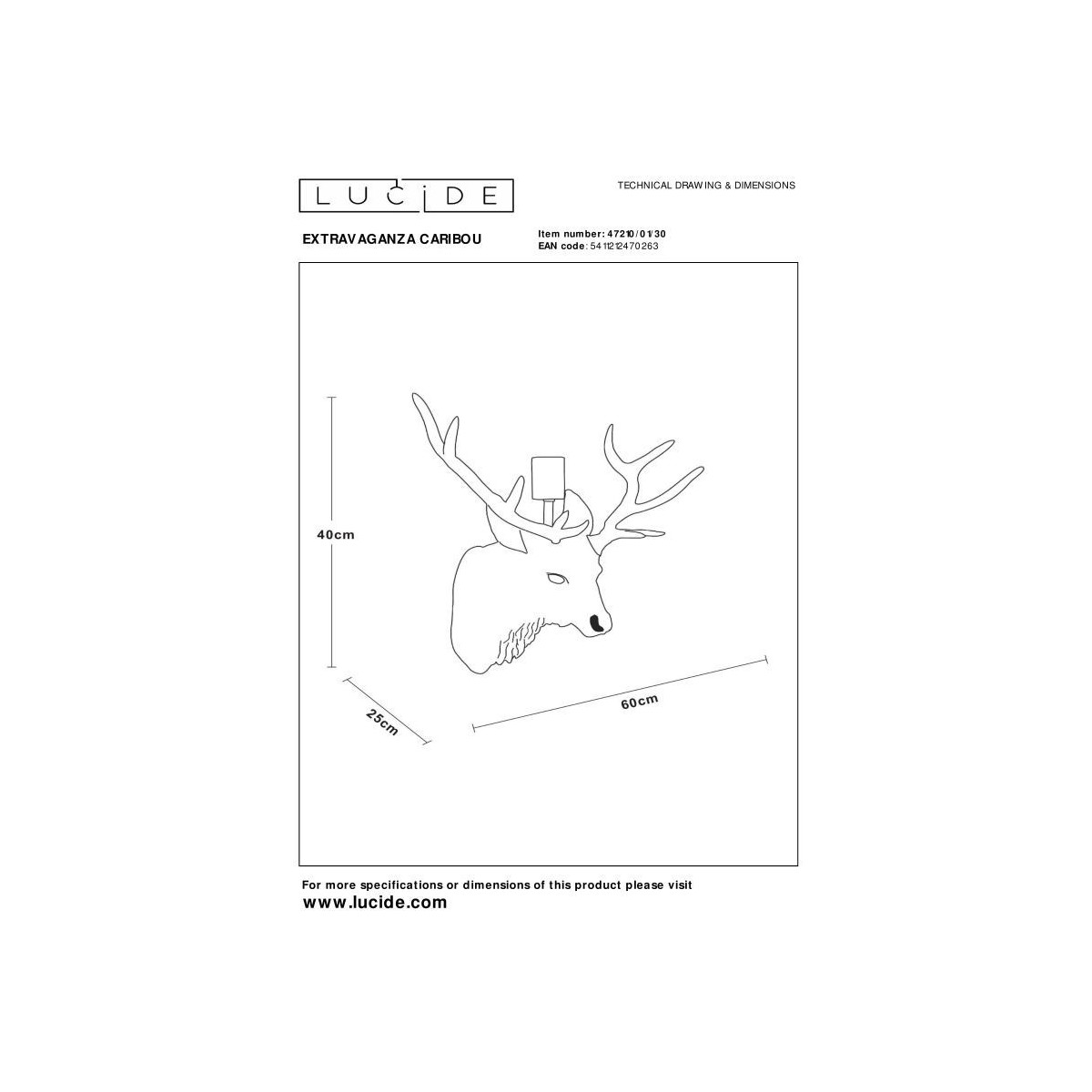 Lucide EXTRAVAGANZA CARIBOU 47210/01/30