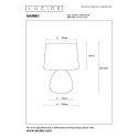 Lucide 47508/81/30 MARMO - Lampa stołowa - 16 cm - 1xE14 - Czarna