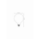 Lucide 49066/08/61 Żarówka żarnikowa G80 - 8 cm - LED 3 StepDim - E27 - 1x8W 2700K - Opal
