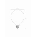 Lucide 49067/08/61 Żarówka żarnikowa G125 - 12.5 cm - LED 3 StepDim - E27 - 1x8W 2700K - Opal