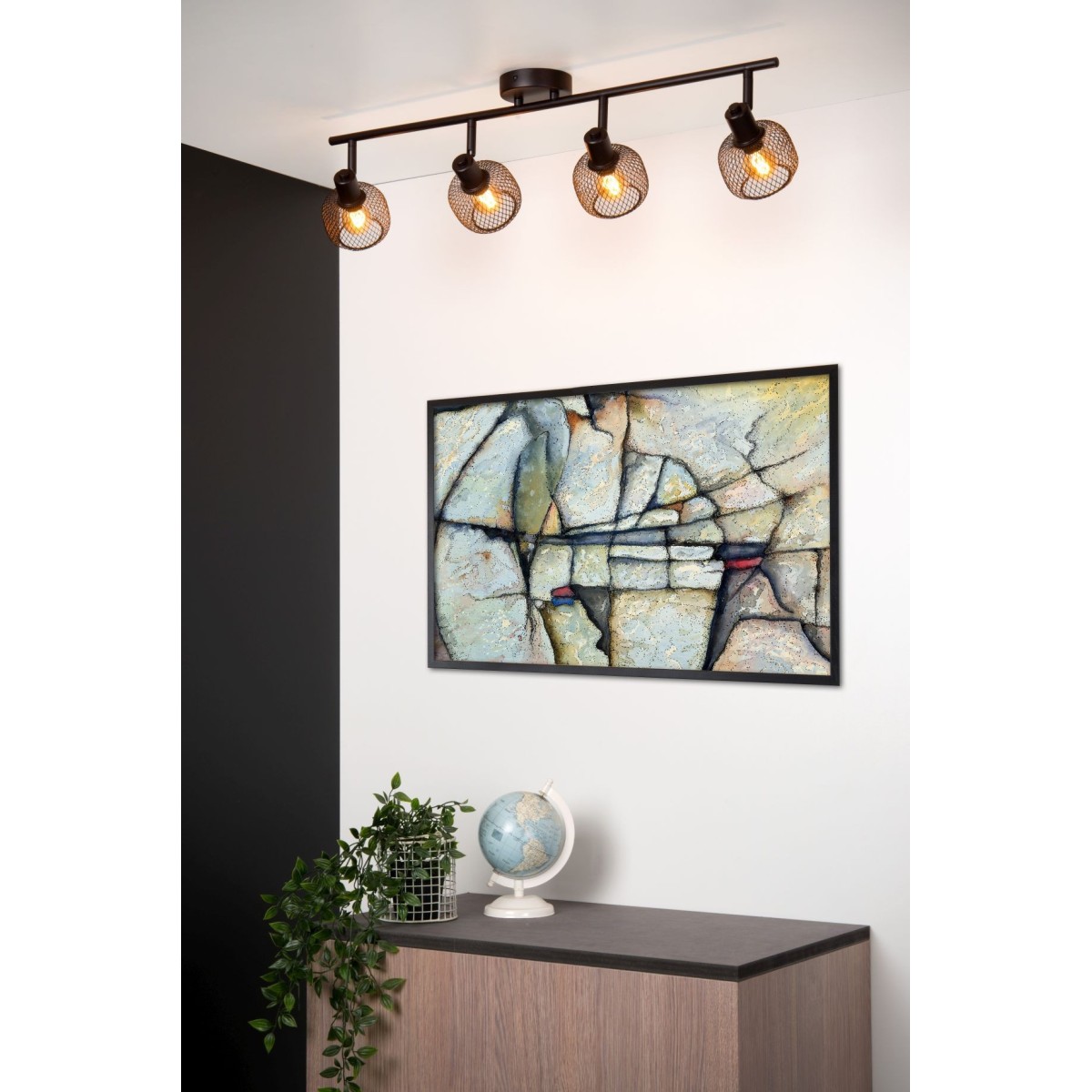 Lucide 77978/04/30 MAREN - Reflektor sufitowy - 4xE14 - Czarny