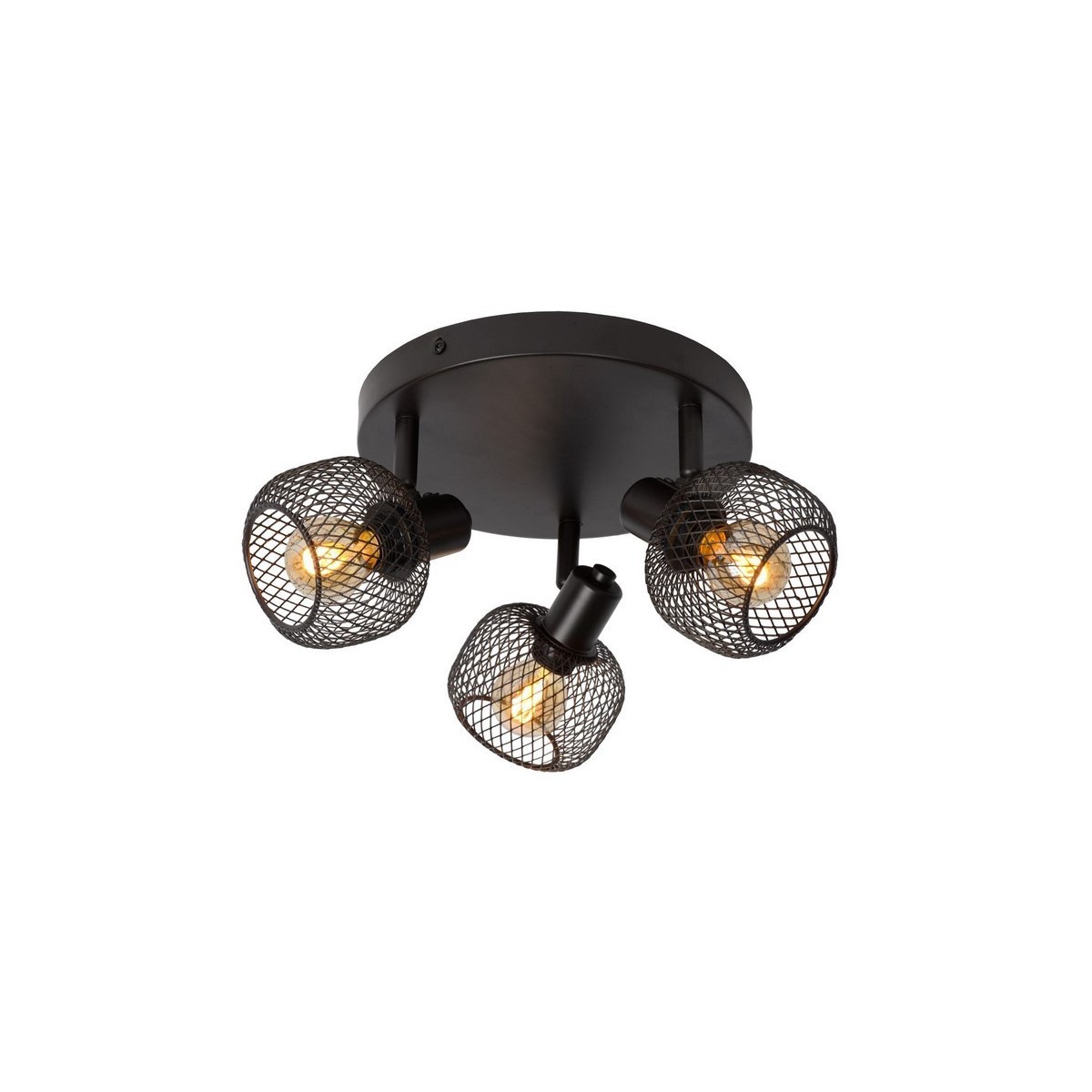 Lucide 77978/13/30 MAREN - Reflektor sufitowy - 37 cm - 3xE14 - Czarny