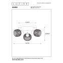 Lucide 77978/13/30 MAREN - Reflektor sufitowy - 37 cm - 3xE14 - Czarny