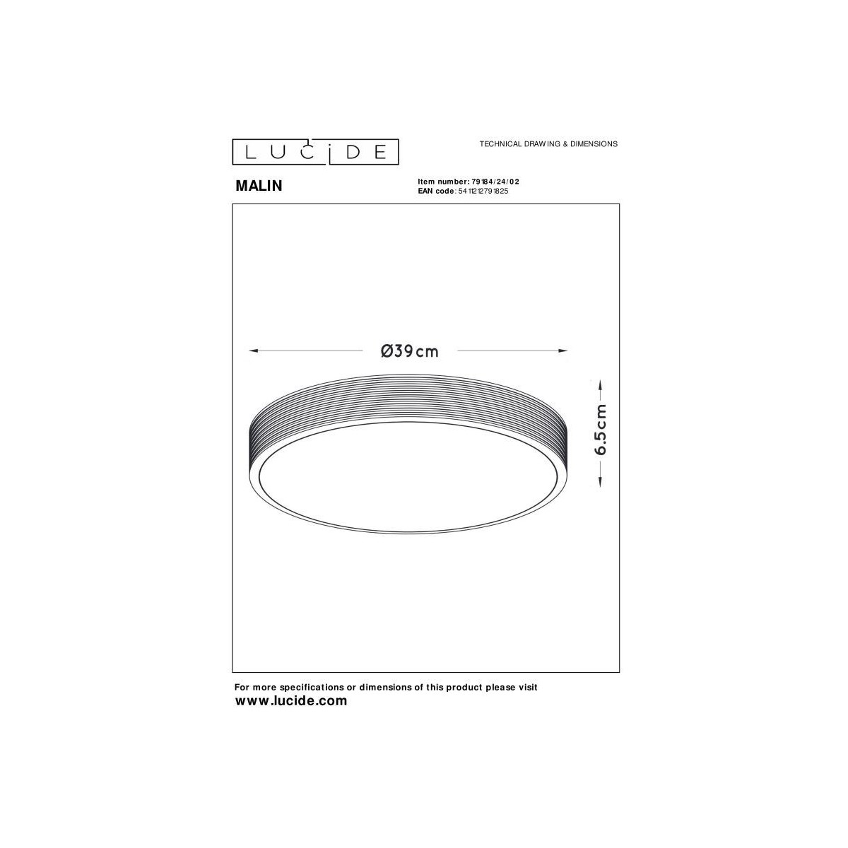 Lucide MALIN 79184/24/02