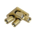 Lucide 09929/20/02 NIGEL - Reflektor sufitowy - LED Ściemnialny do ciepłego - GU10 - 4x5W 2200K-3000K - Matowe złoto - Mosiąd…
