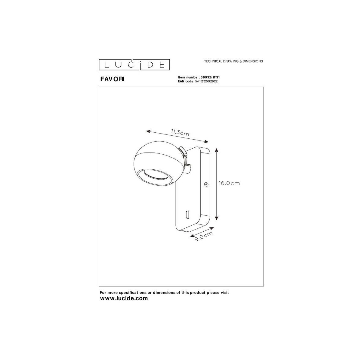 Lucide FAVORI 09932/11/31