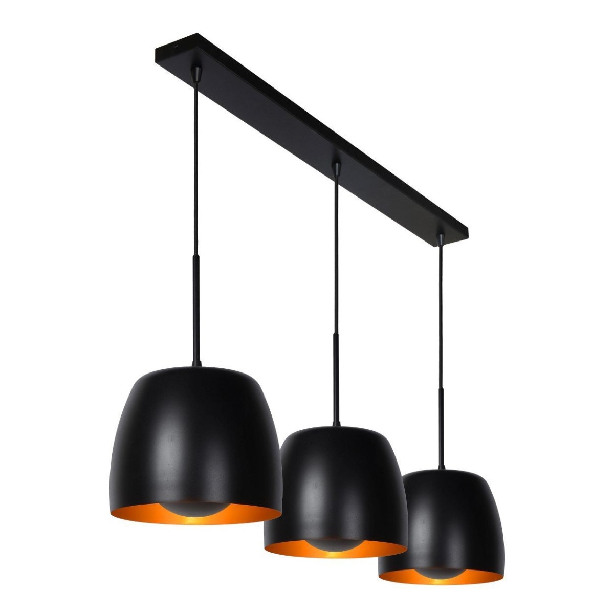 Lucide 30488/03/30 NOLAN - Lampa wisząca - 3xE27 - Czarna