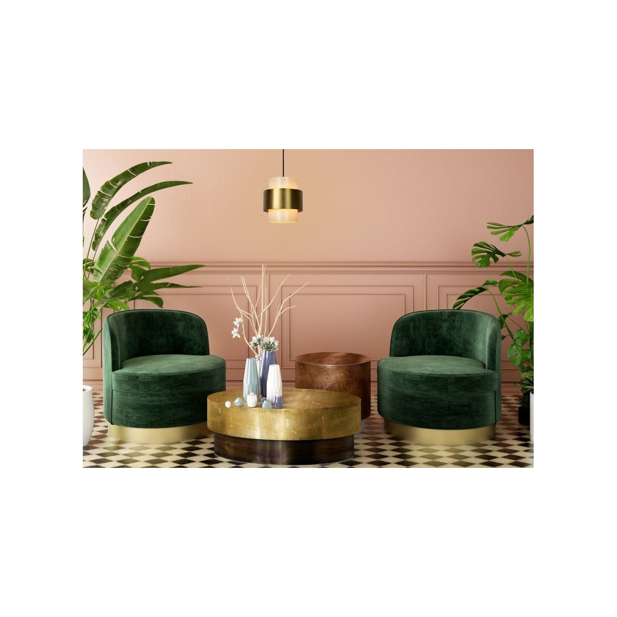 Lucide 45497/20/02 FIRMIN - Lampa wisząca - 20 cm - 1xE27 - Matowe złoto - Mosiądz