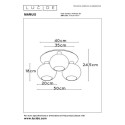 Lucide 74114/03/30 MARIUS - Lampa sufitowa wpuszczana - 3xE27 - Czarny