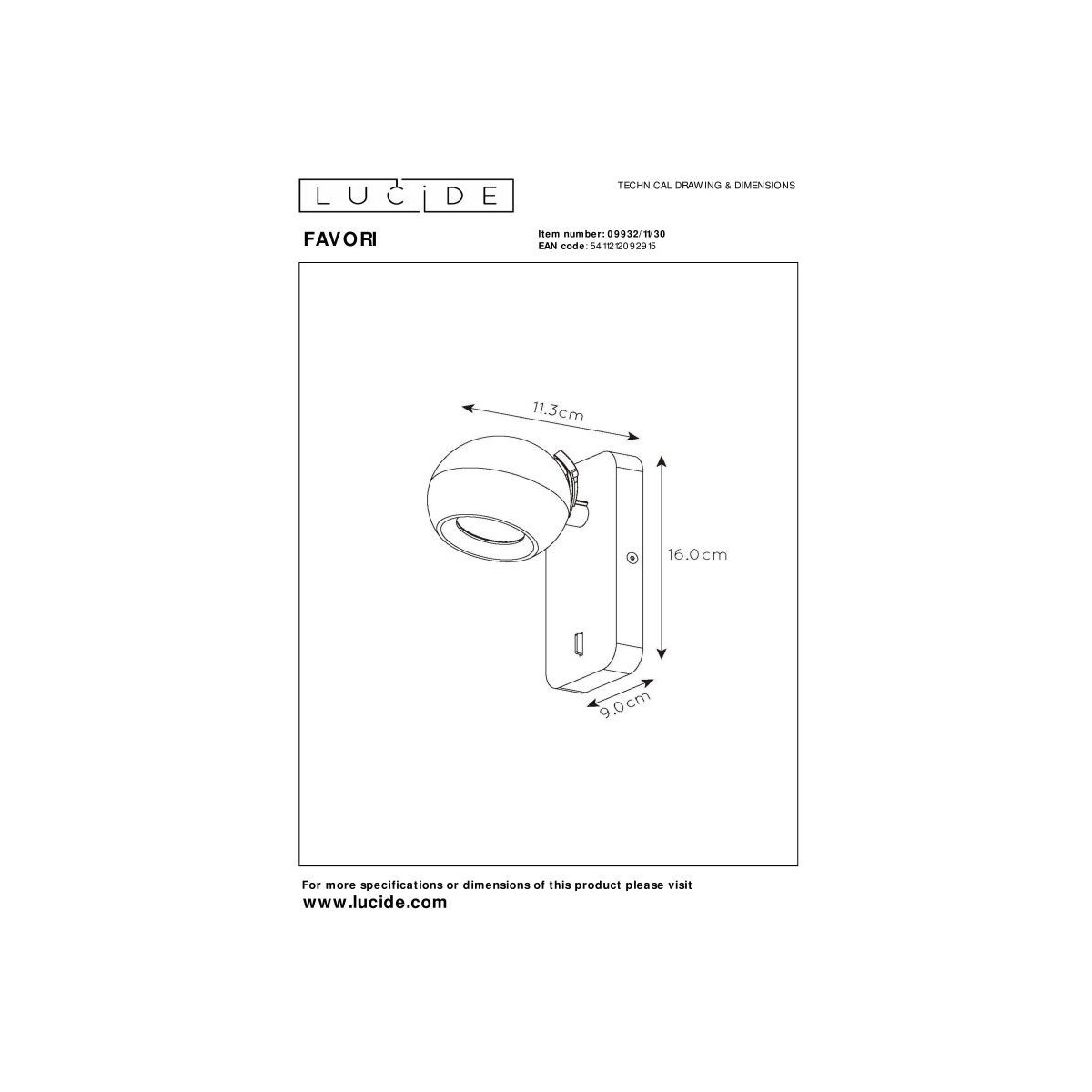 Lucide FAVORI 09932/11/30
