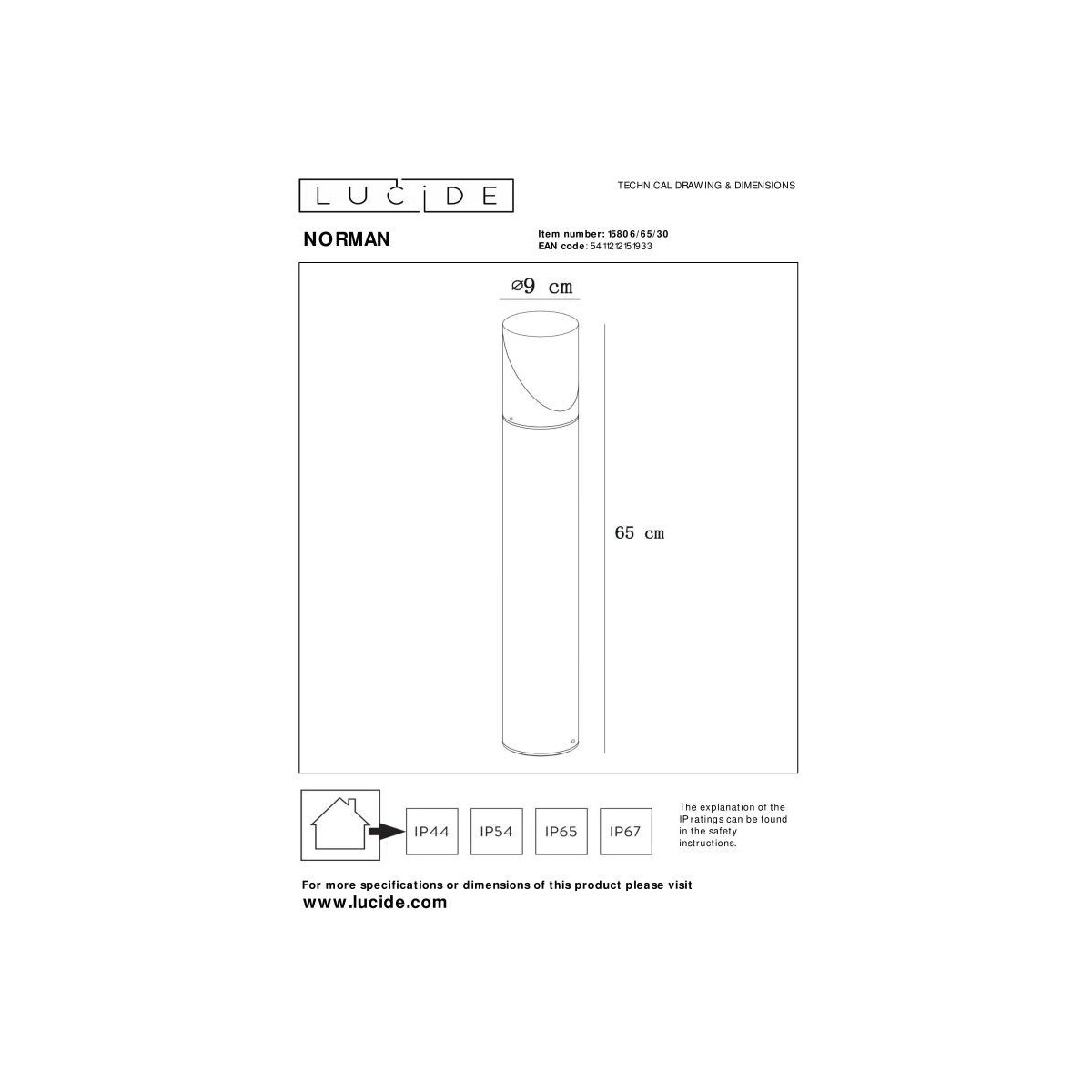 Lucide NORMAN 15806/65/30