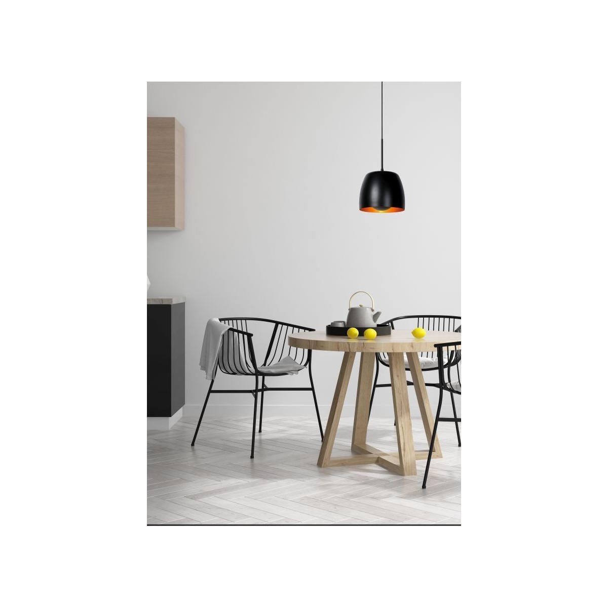 Lucide 30488/01/30 NOLAN - Lampa wisząca - 24 cm - 1xE27 - Czarna