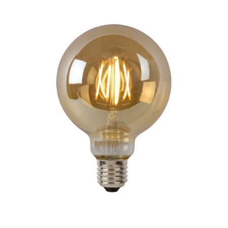 Lucide 49069/05/62 Żarówka żarnikowa G95 - 9.5 cm - LED Dim. - E27 - 1x5W 2700K - Bursztynowa