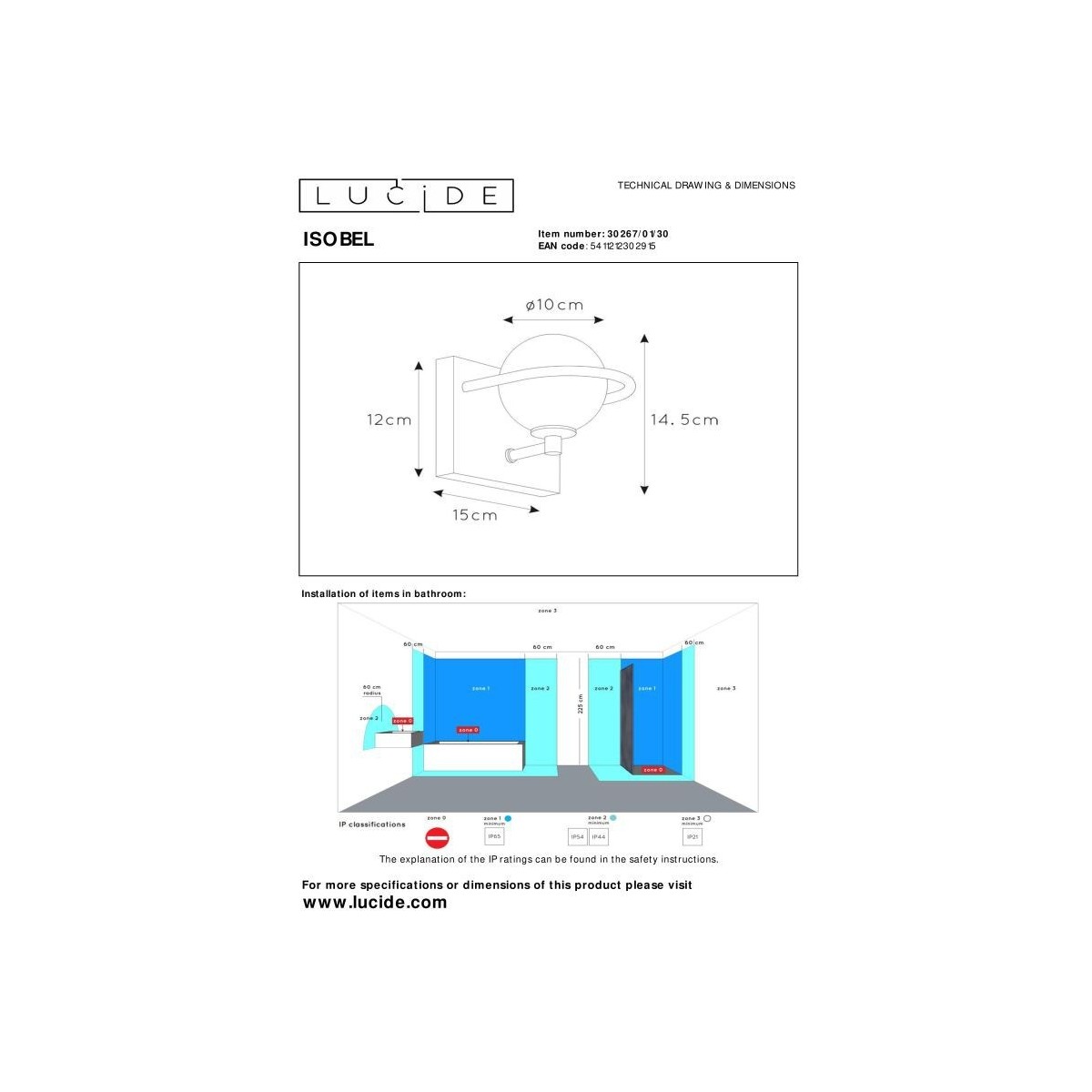 Lucide ISOBEL 30267/01/30