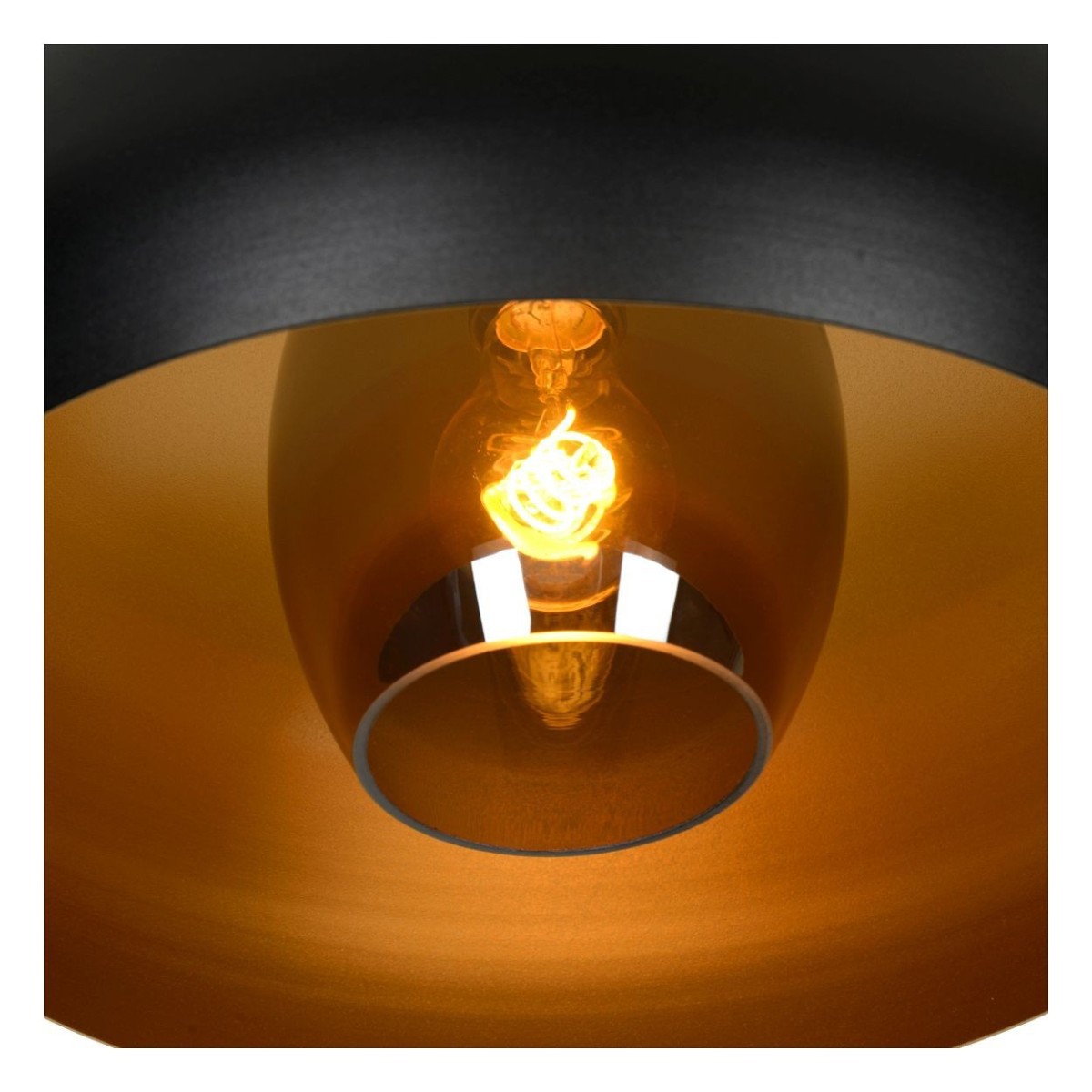 Lucide 30186/38/30 SHARAN - Lampa sufitowa wpuszczana - 38 cm - 1xE27 - Czarny