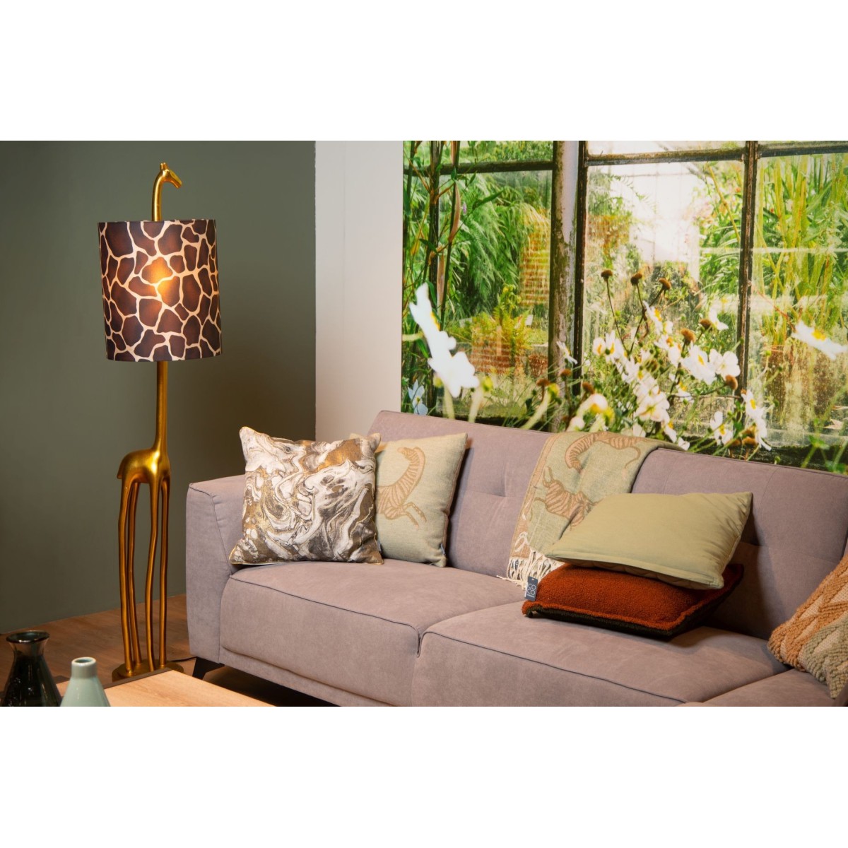 Lucide 10706/81/02 EXTRAVAGANZA MISS TALL - Lampa podłogowa - 31.5 cm - 1xE27 - Matowe złoto - Mosiądz