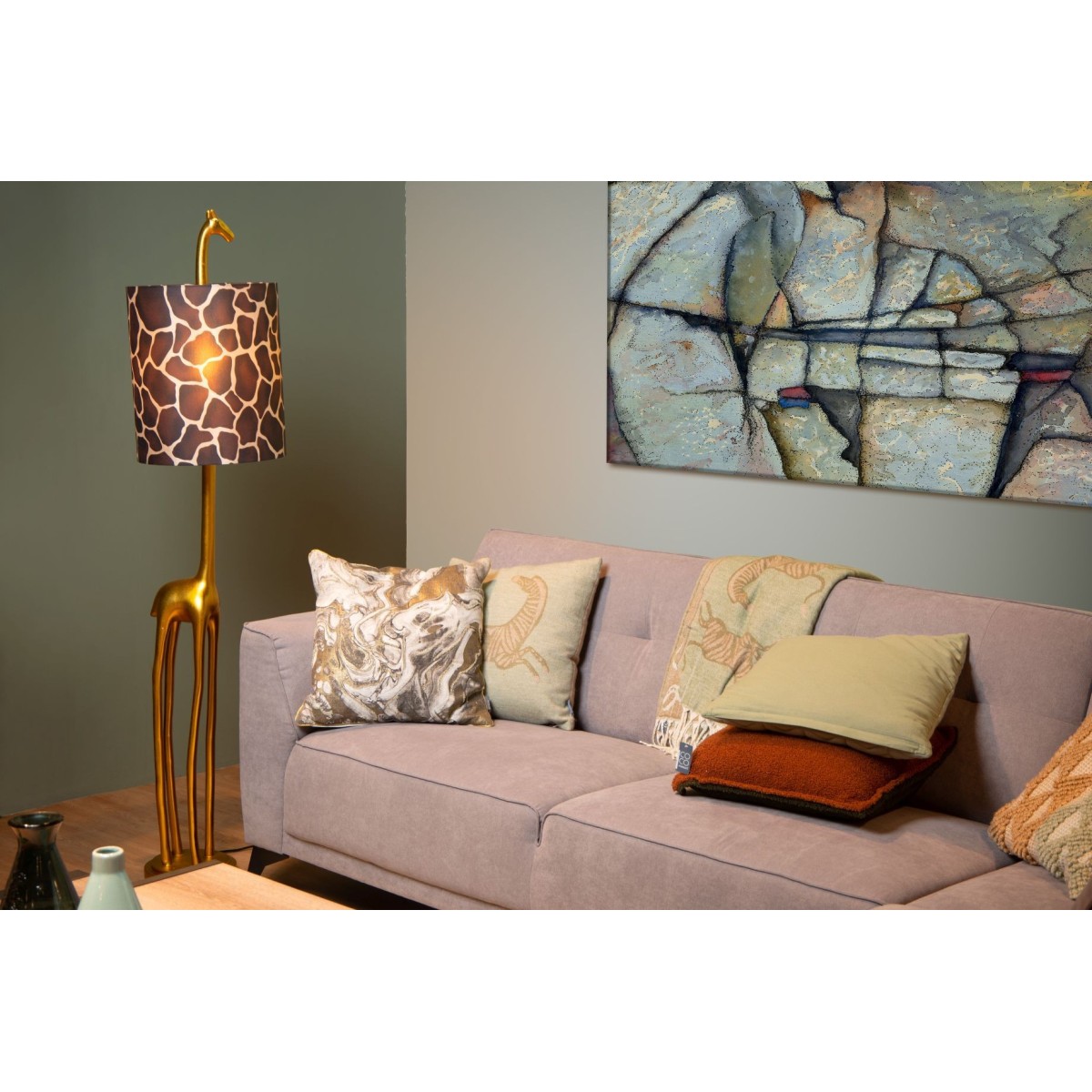 Lucide 10706/81/02 EXTRAVAGANZA MISS TALL - Lampa podłogowa - 31.5 cm - 1xE27 - Matowe złoto - Mosiądz