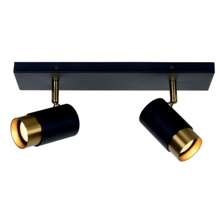 Lucide 35913/02/30 FLORIS - Reflektor sufitowy - 2xGU10 - Czarny