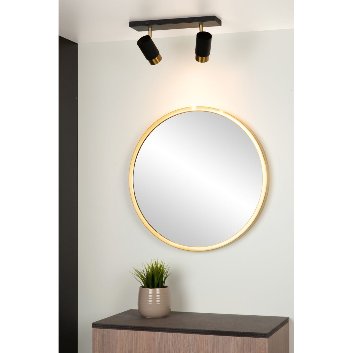 Lucide 35913/02/30 FLORIS - Reflektor sufitowy - 2xGU10 - Czarny