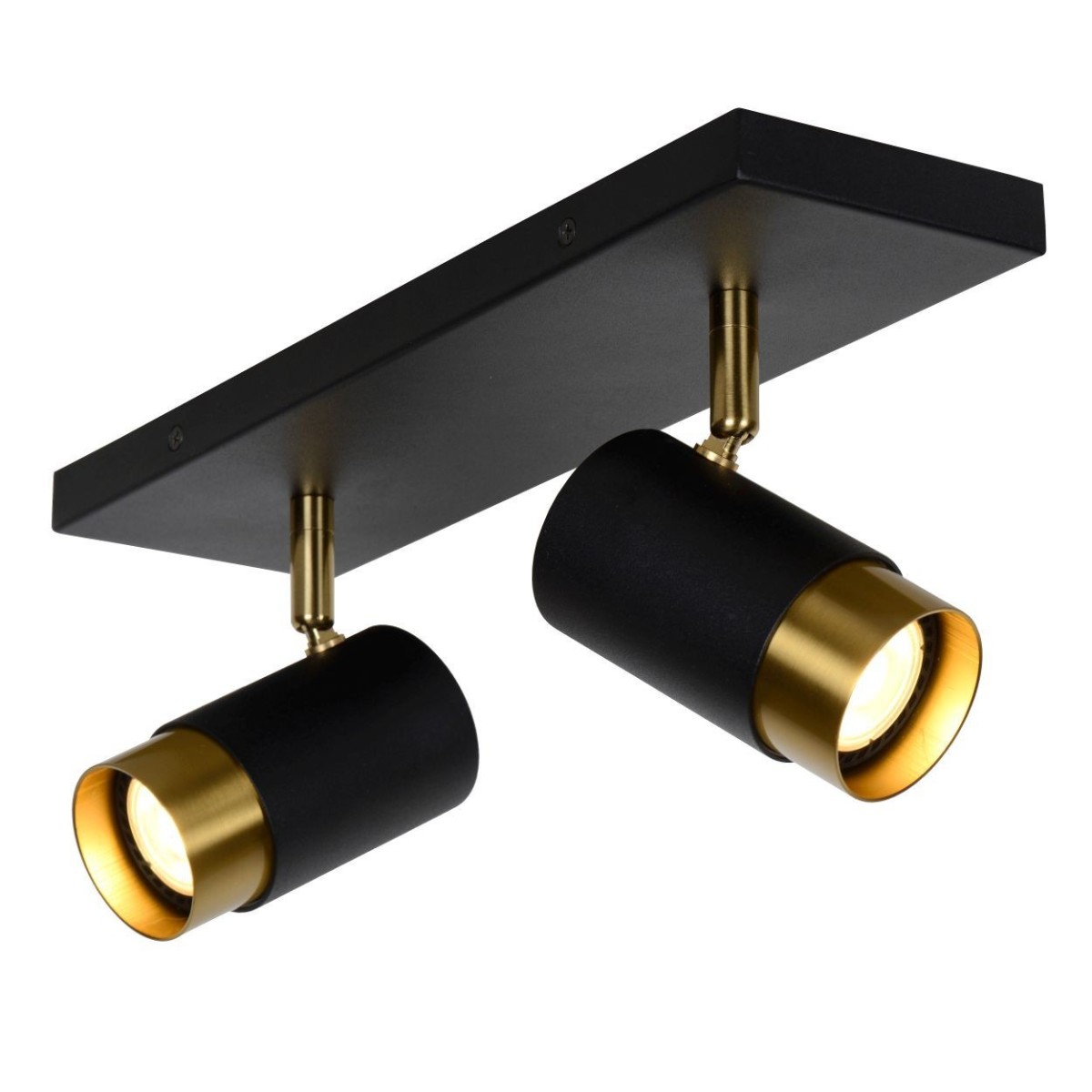 Lucide 35913/02/30 FLORIS - Reflektor sufitowy - 2xGU10 - Czarny