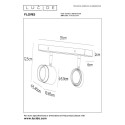 Lucide 35913/02/30 FLORIS - Reflektor sufitowy - 2xGU10 - Czarny