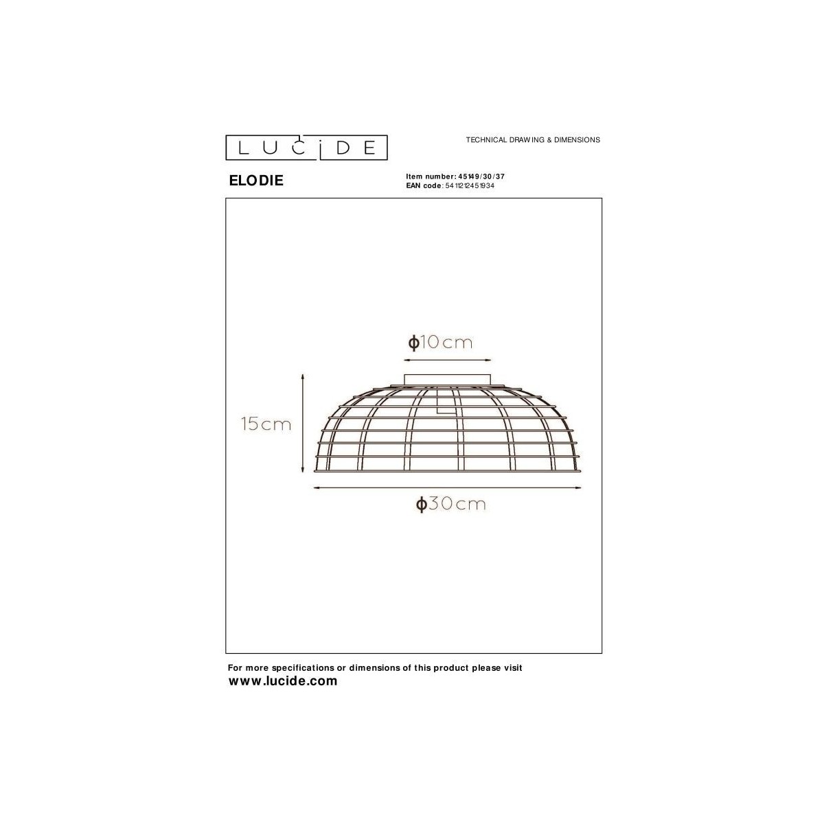 Lucide ELODIE 45149/30/37