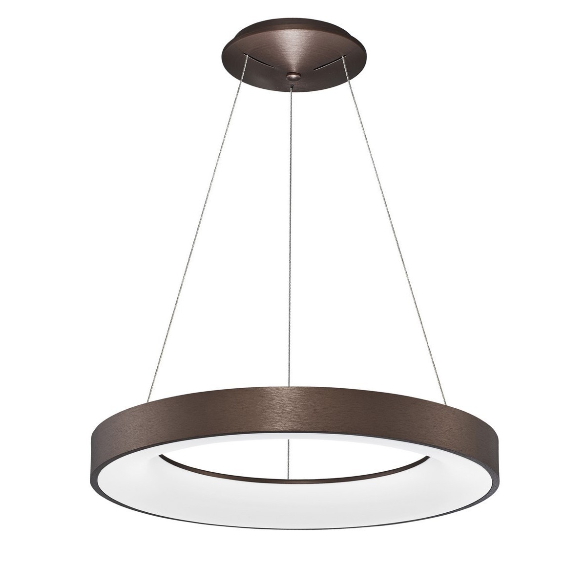 Piękna lampa Luces Exclusivas TOME SMART LE41518 - kolor lampy - brązowy szczotkowany, materiał - aluminium/akryl